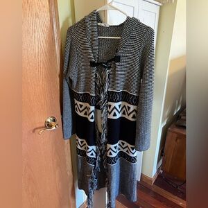 BB Dakota hooded duster sweater